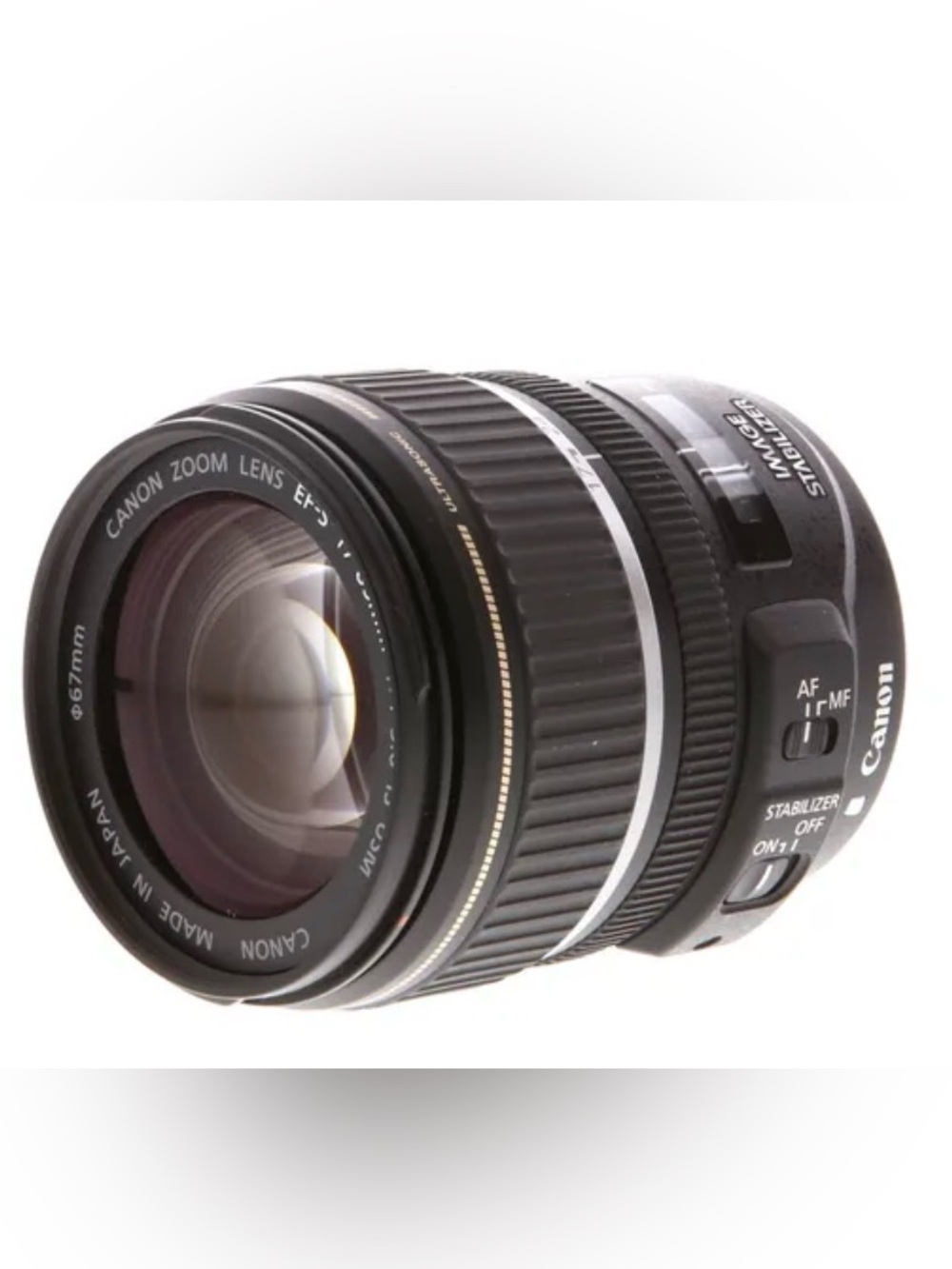 Canon Black Zoom Lens with Silver Accents